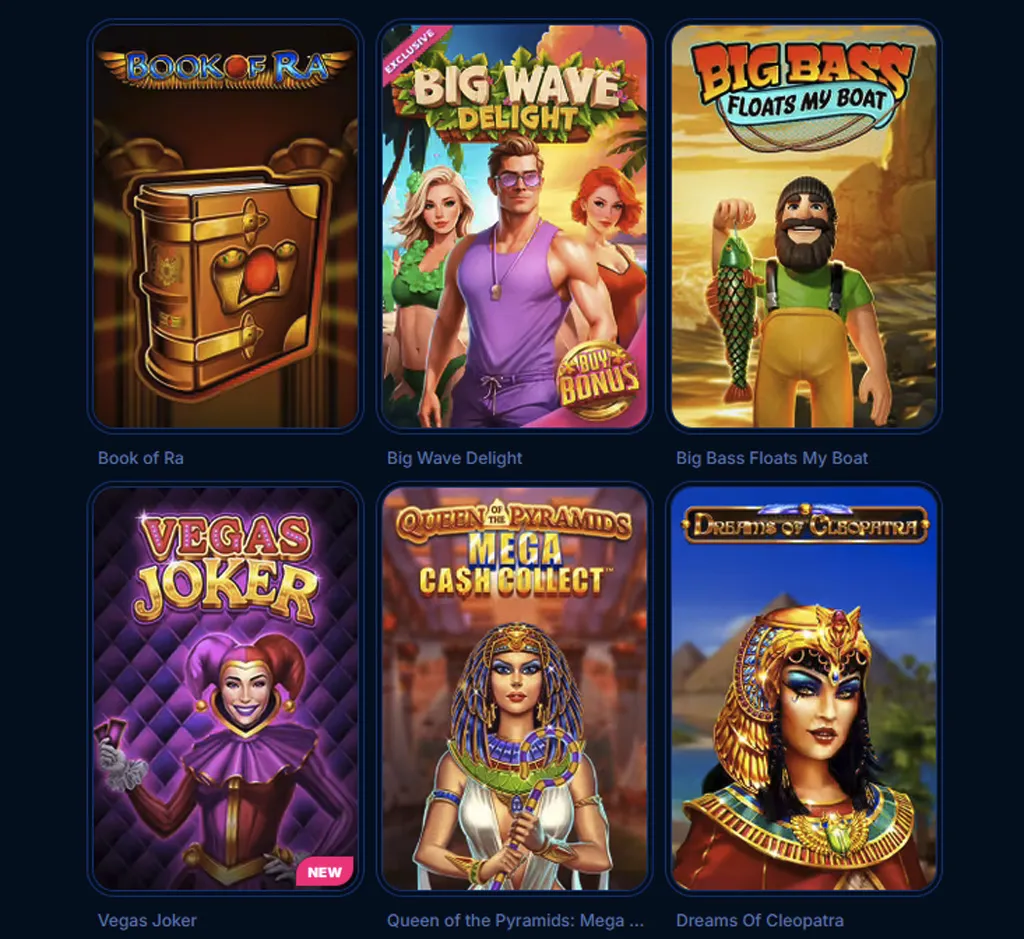 Boomerang Bet slots on desktop