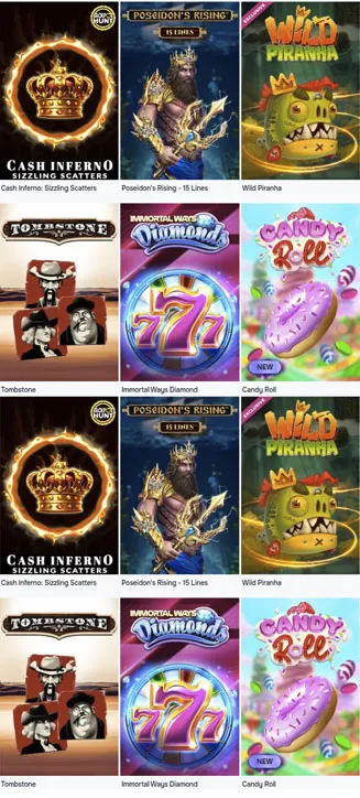SGCasino popular games on mobile