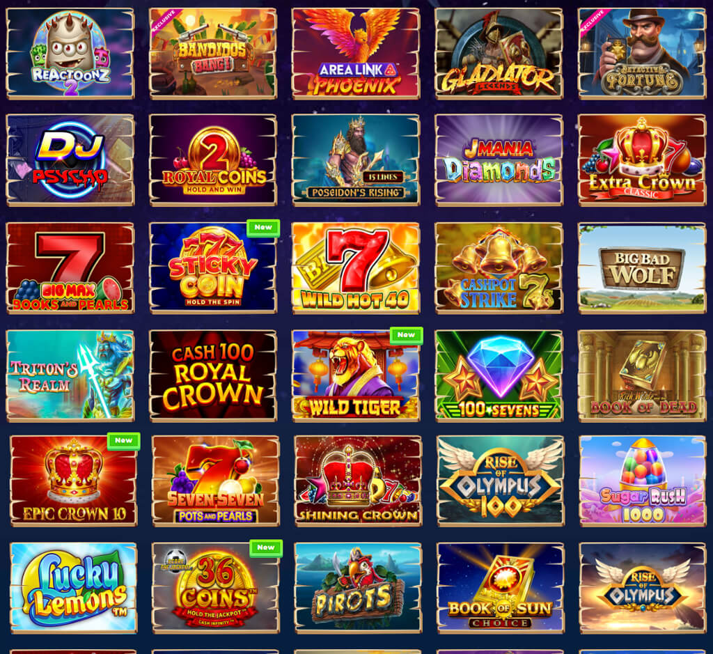 Wazamba slots on desktop